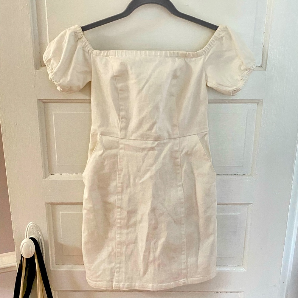 NTW White denim dress
